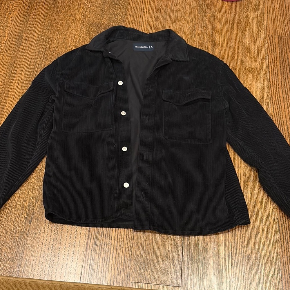Men’s Abercrombie & Fitch Black Corduroy Shirt Jacket